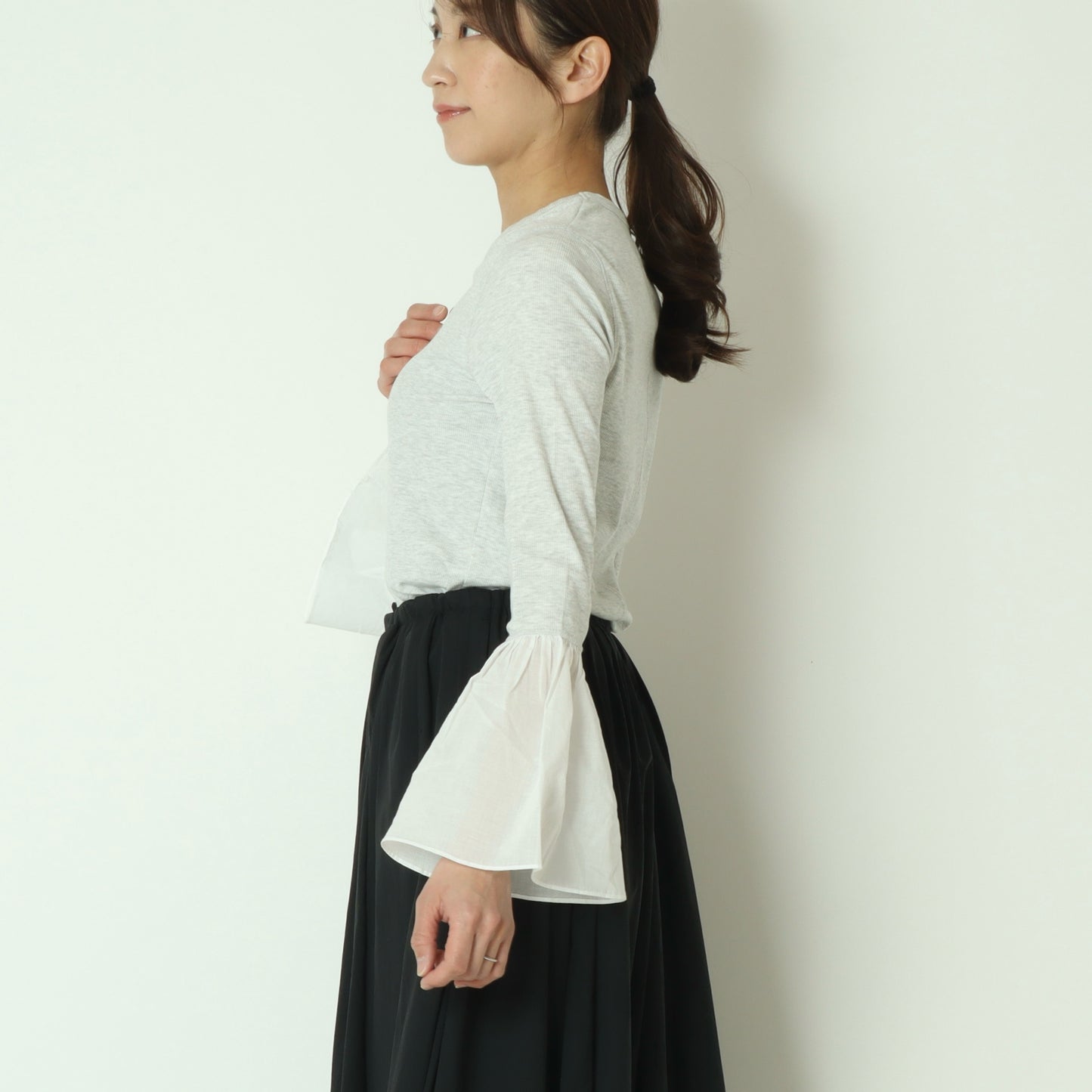 袖ギャザ一切替プルオーバー  80267007