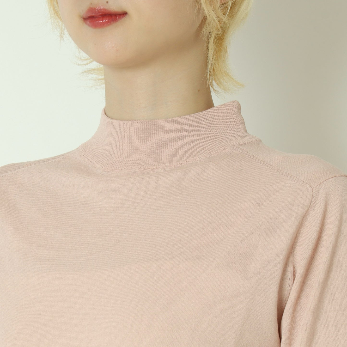 ハイネックリブニットトップス  11267308