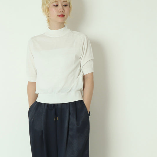 ハイネックリブニットトップス  11267308