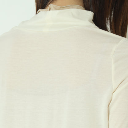 バイカラーシースルーメロウカットソー  20267644