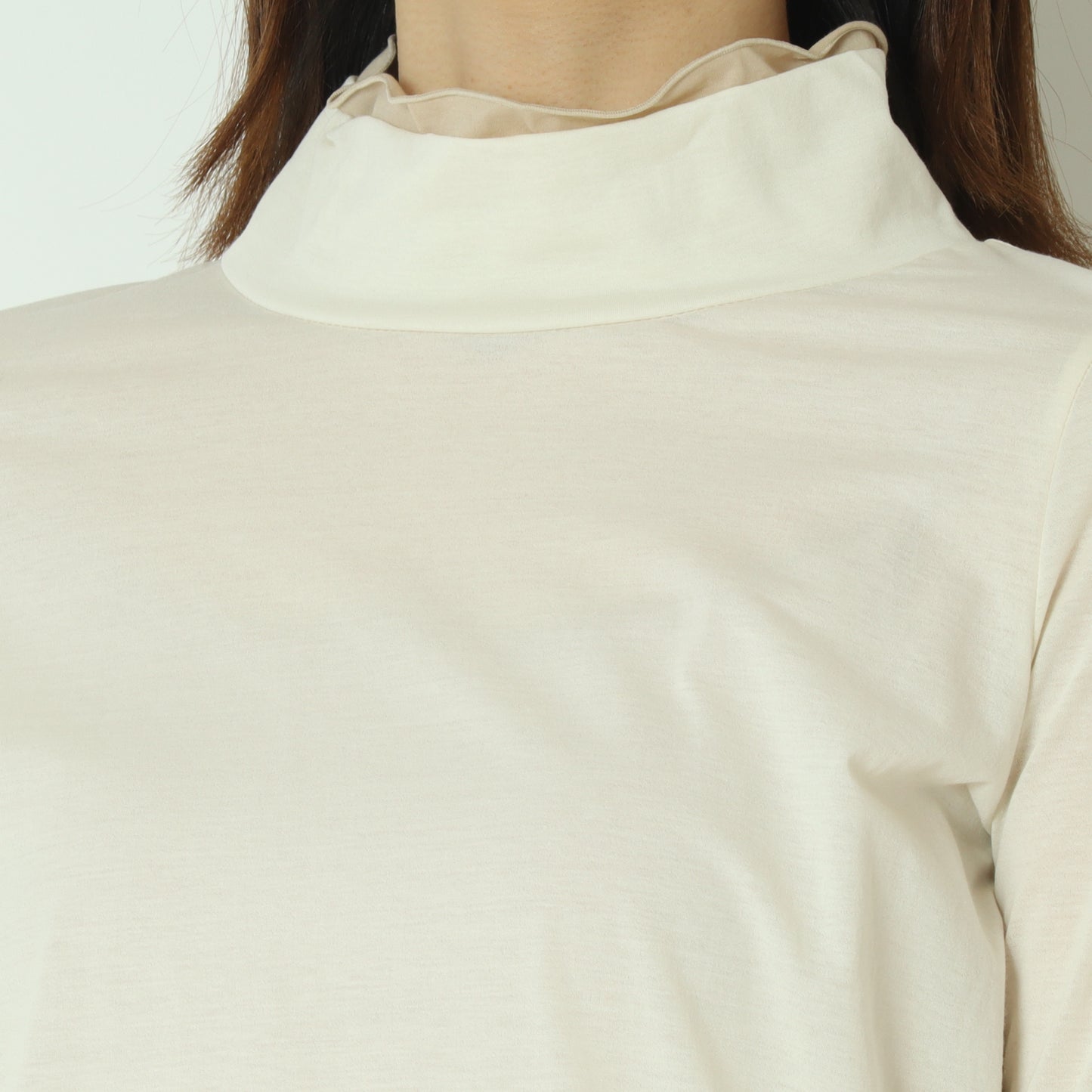 バイカラーシースルーメロウカットソー  20267644