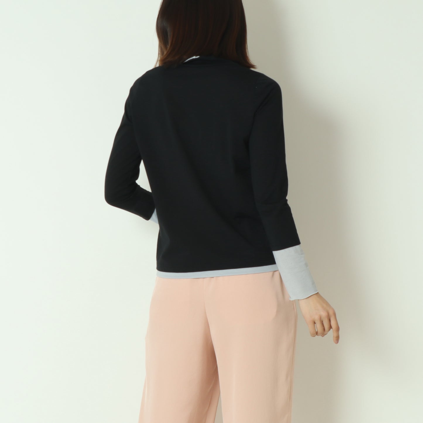 バイカラーシースルーメロウカットソー  20267644