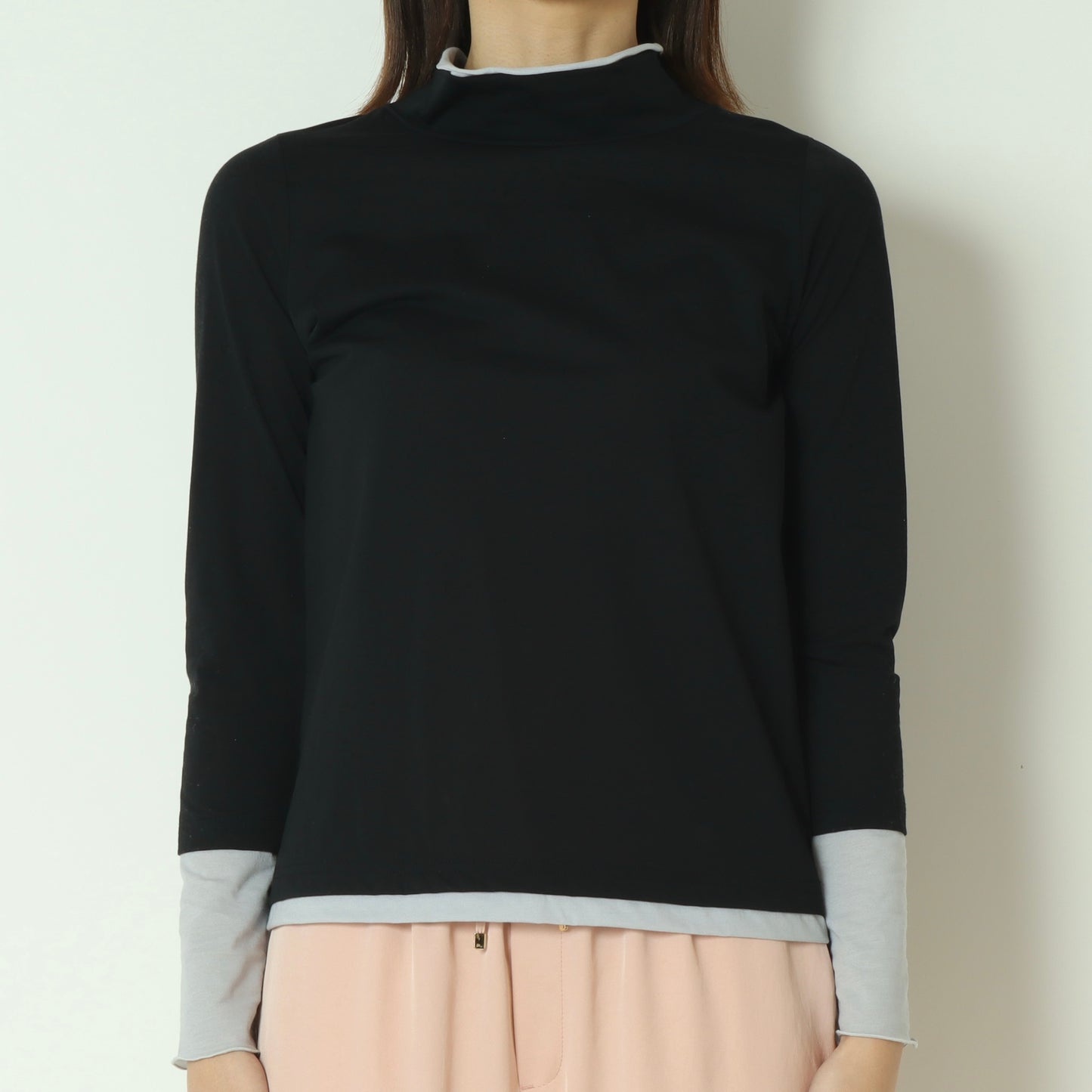 バイカラーシースルーメロウカットソー  20267644