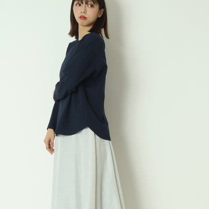 裾切替長袖カットソー  80990210