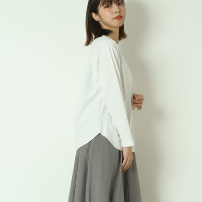 裾切替長袖カットソー  80990210