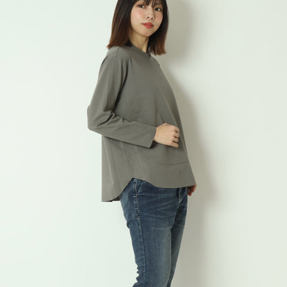 裾切替長袖カットソー  80990210