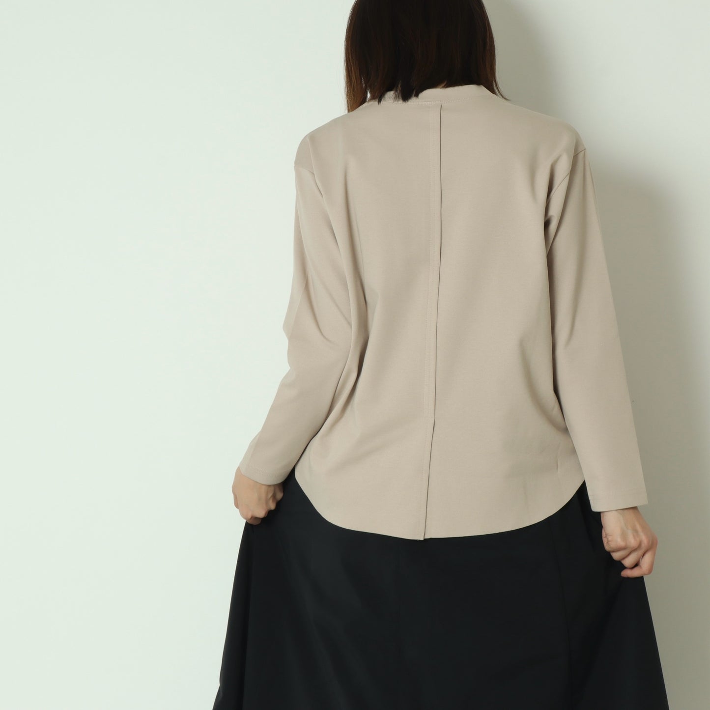 裾切替長袖カットソー  80990210