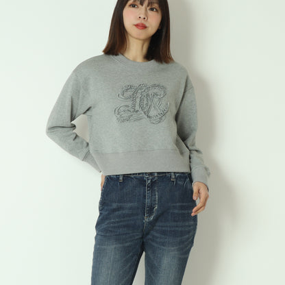 ボイルテープ刺繍スウェットトップス  80267025