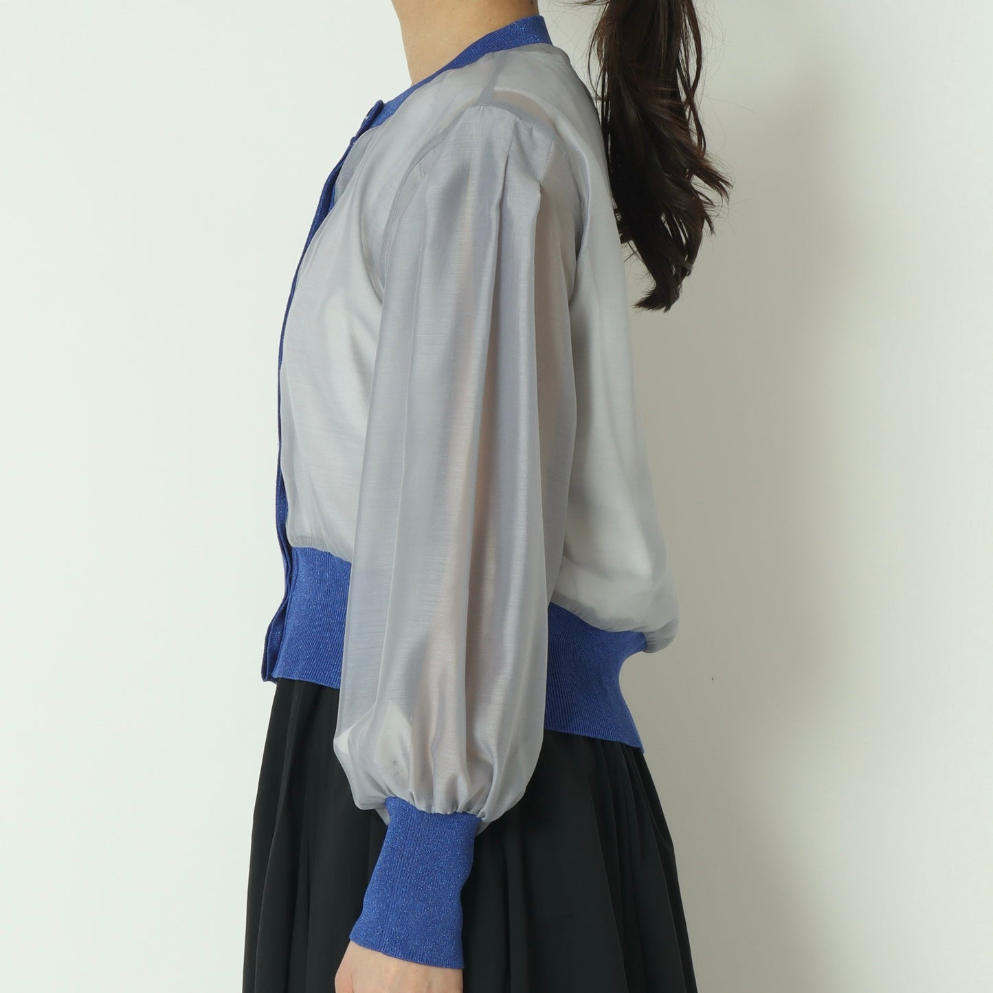 シアー切替配色カーディガン　80267113