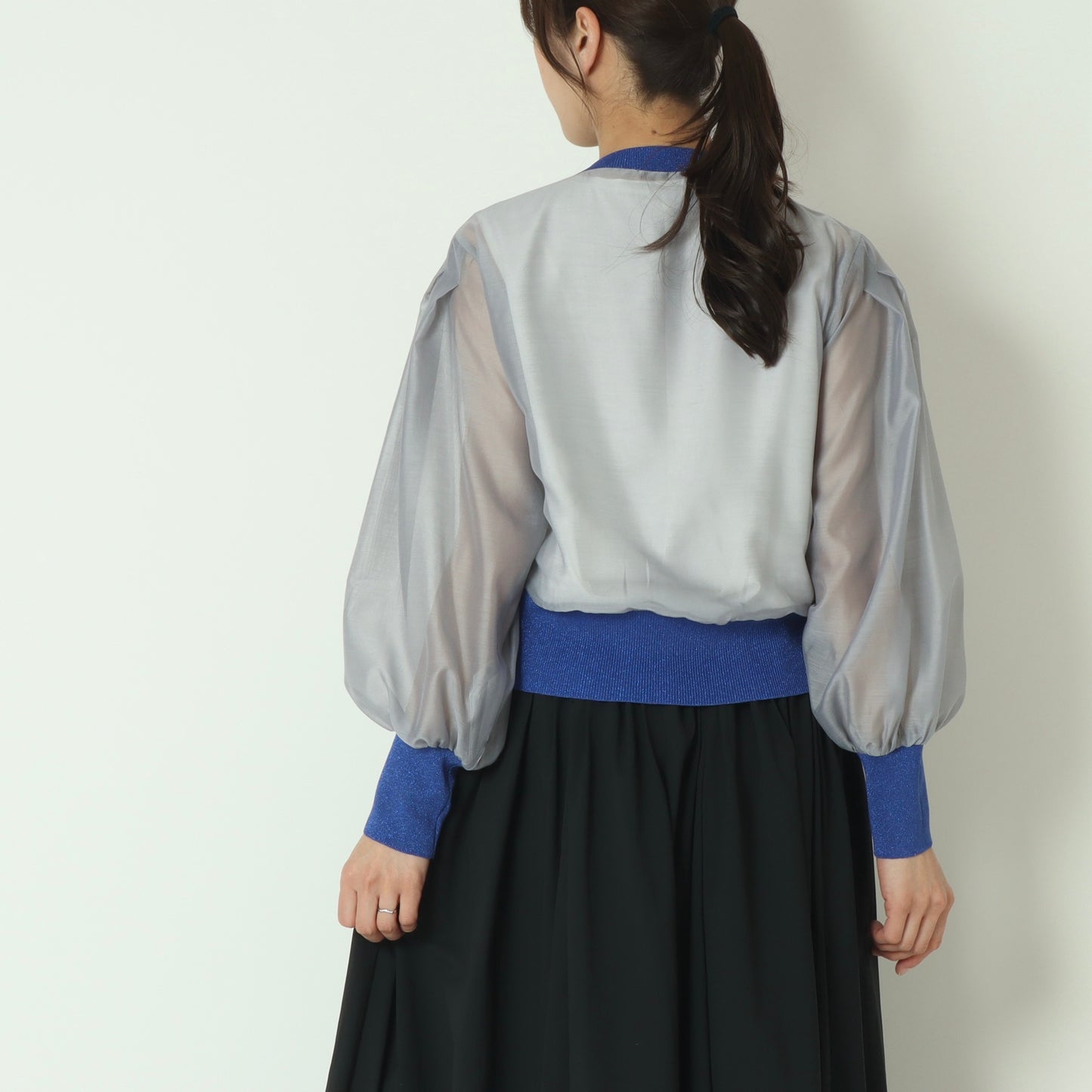 シアー切替配色カーディガン　80267113