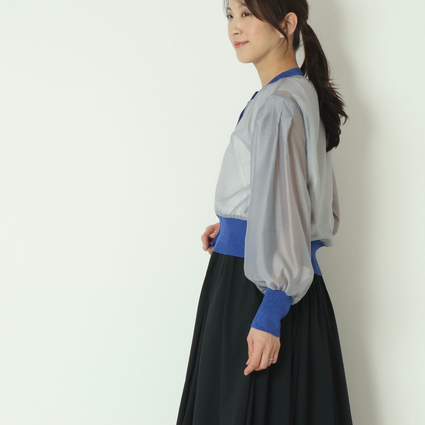 シアー切替配色カーディガン　80267113
