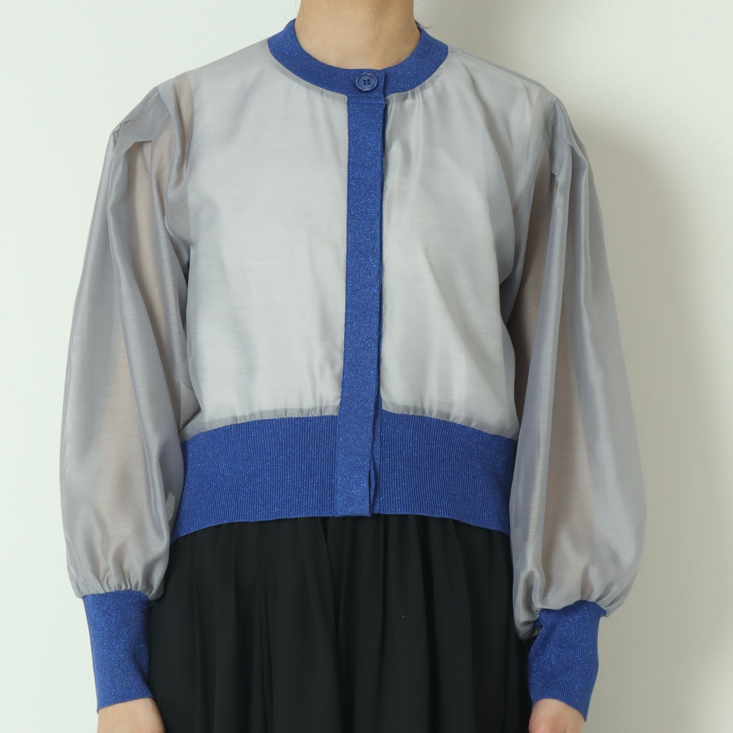 シアー切替配色カーディガン　80267113