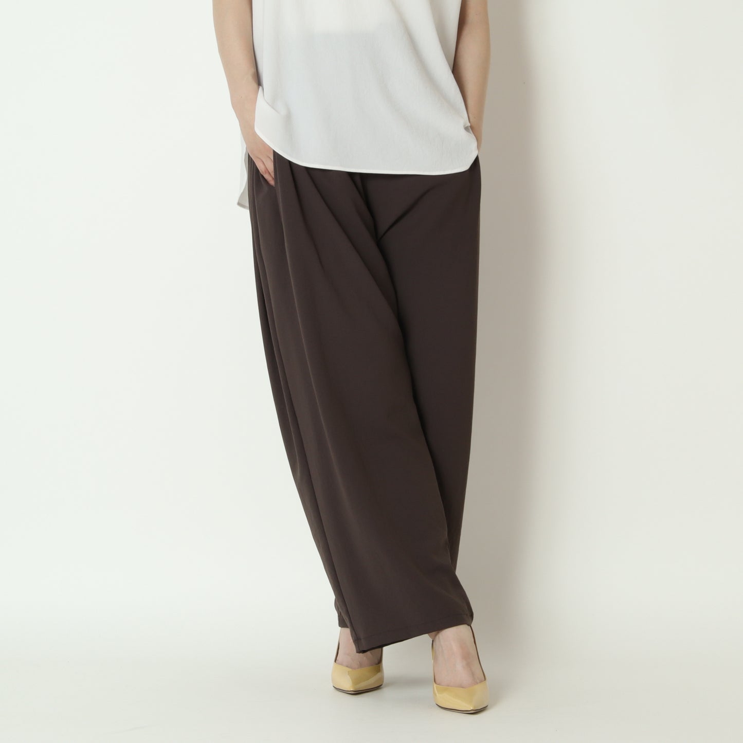 ストレッチシフォンサイドタックパンツ　80268206