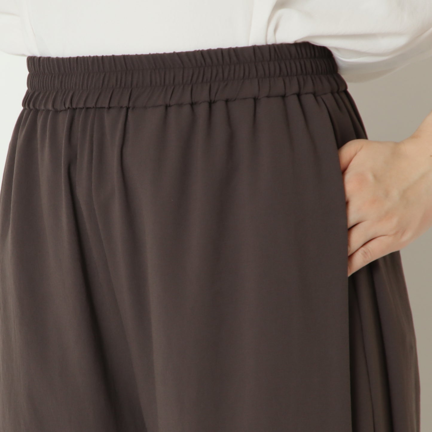 ストレッチシフォンサイドタックパンツ　80268206