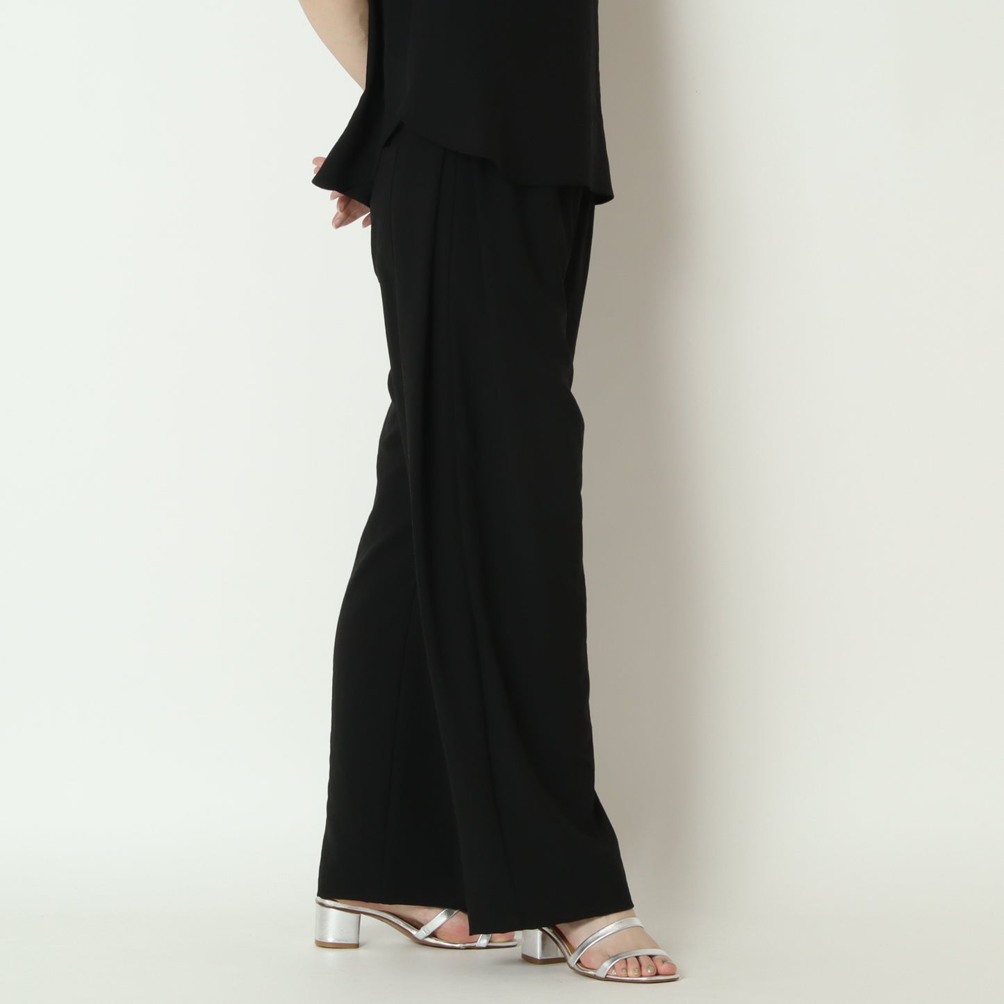 ストレッチシフォンサイドタックパンツ　80268206