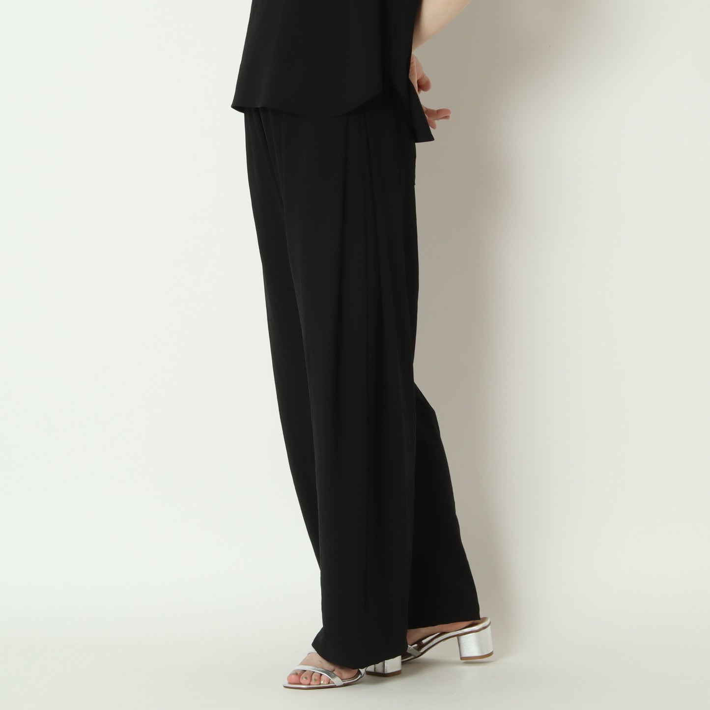 ストレッチシフォンサイドタックパンツ　80268206