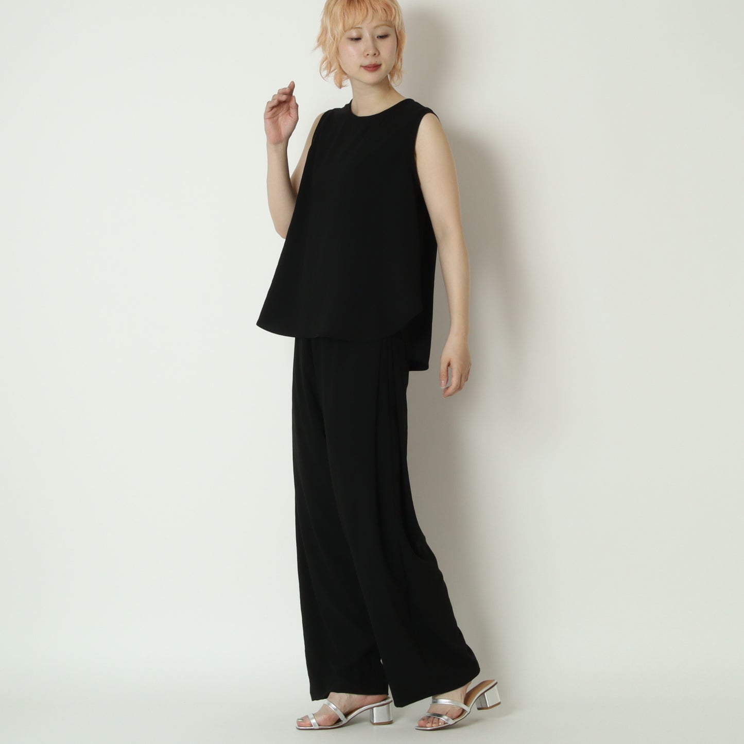 ストレッチシフォンノースリーブブラウス　80268710