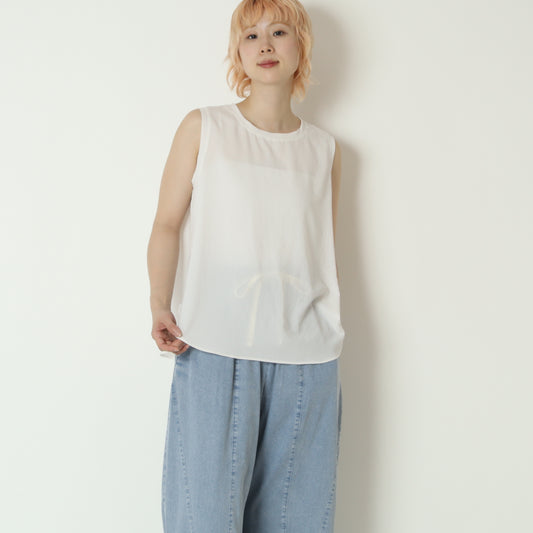 ストレッチシフォンノースリーブブラウス　80268710