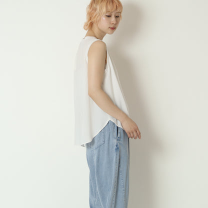 ストレッチシフォンノースリーブブラウス　80268710