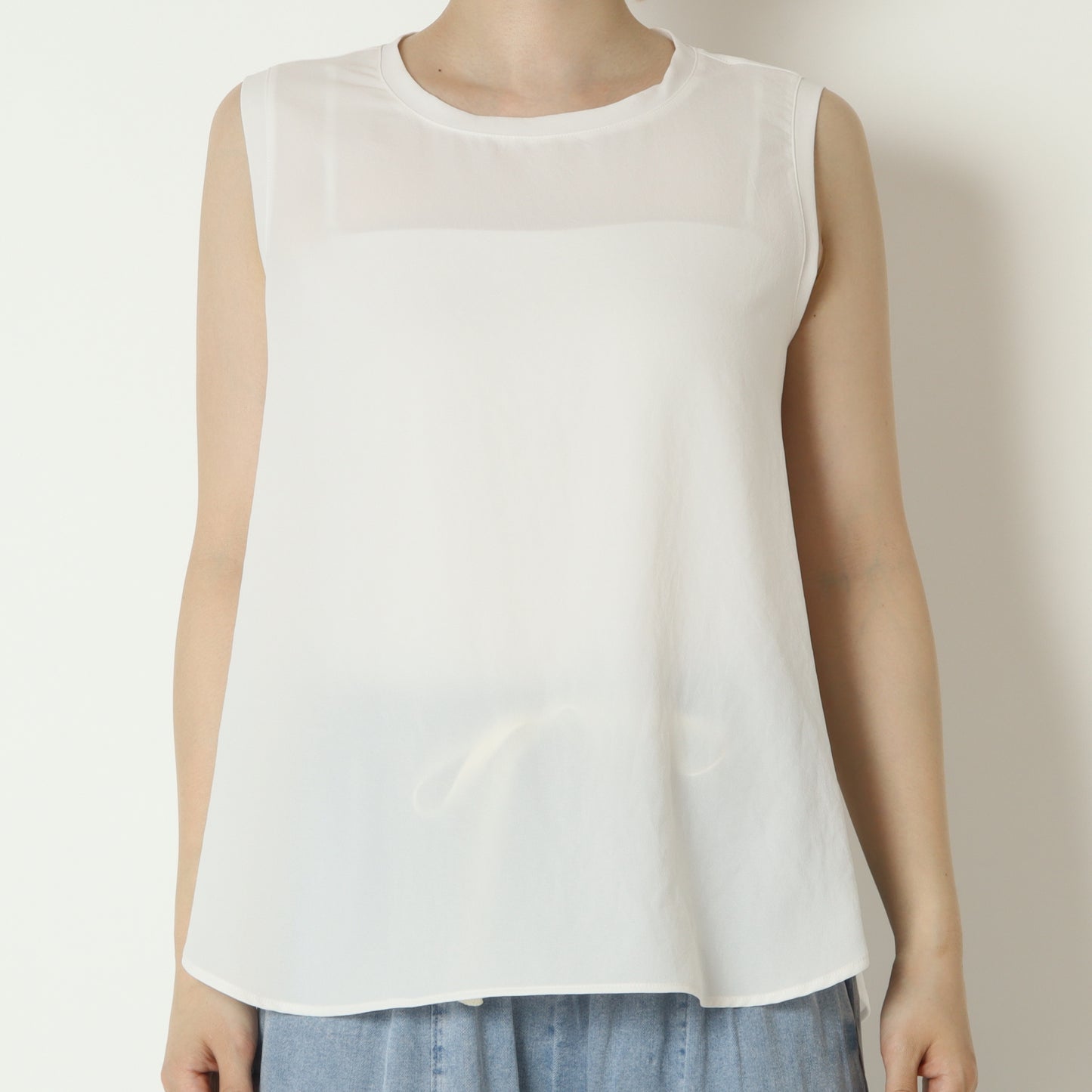 ストレッチシフォンノースリーブブラウス　80268710