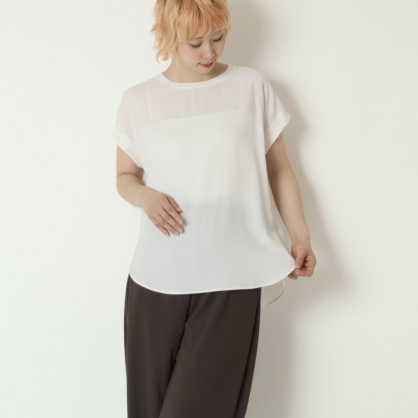 ストレッチシフォンブラウス　80268711