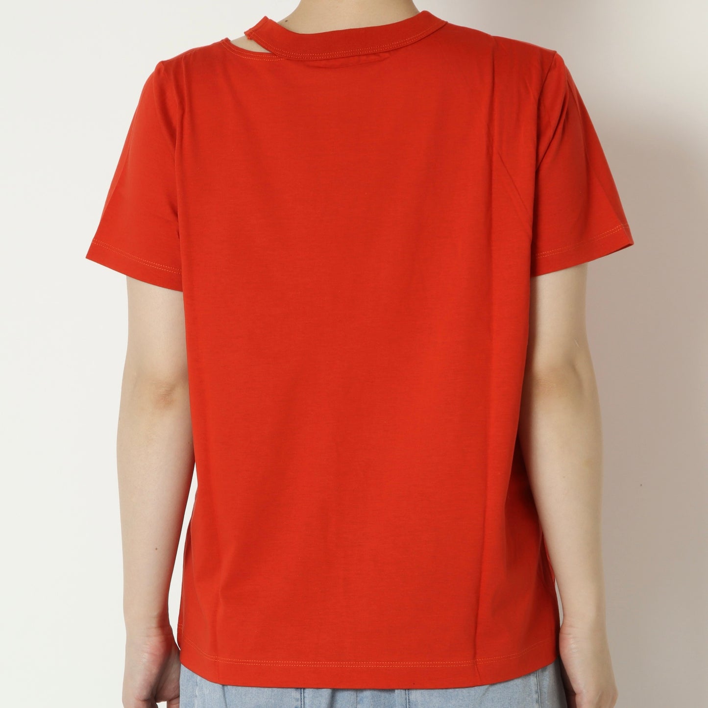スリットネックデザインTシャツ 21268438