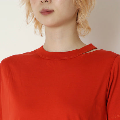 スリットネックデザインTシャツ 21268438