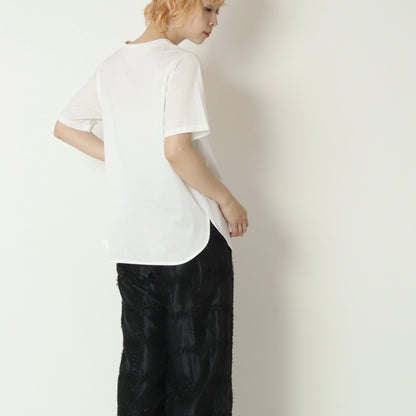 ドレープラウンドヘムカットソー　21268441