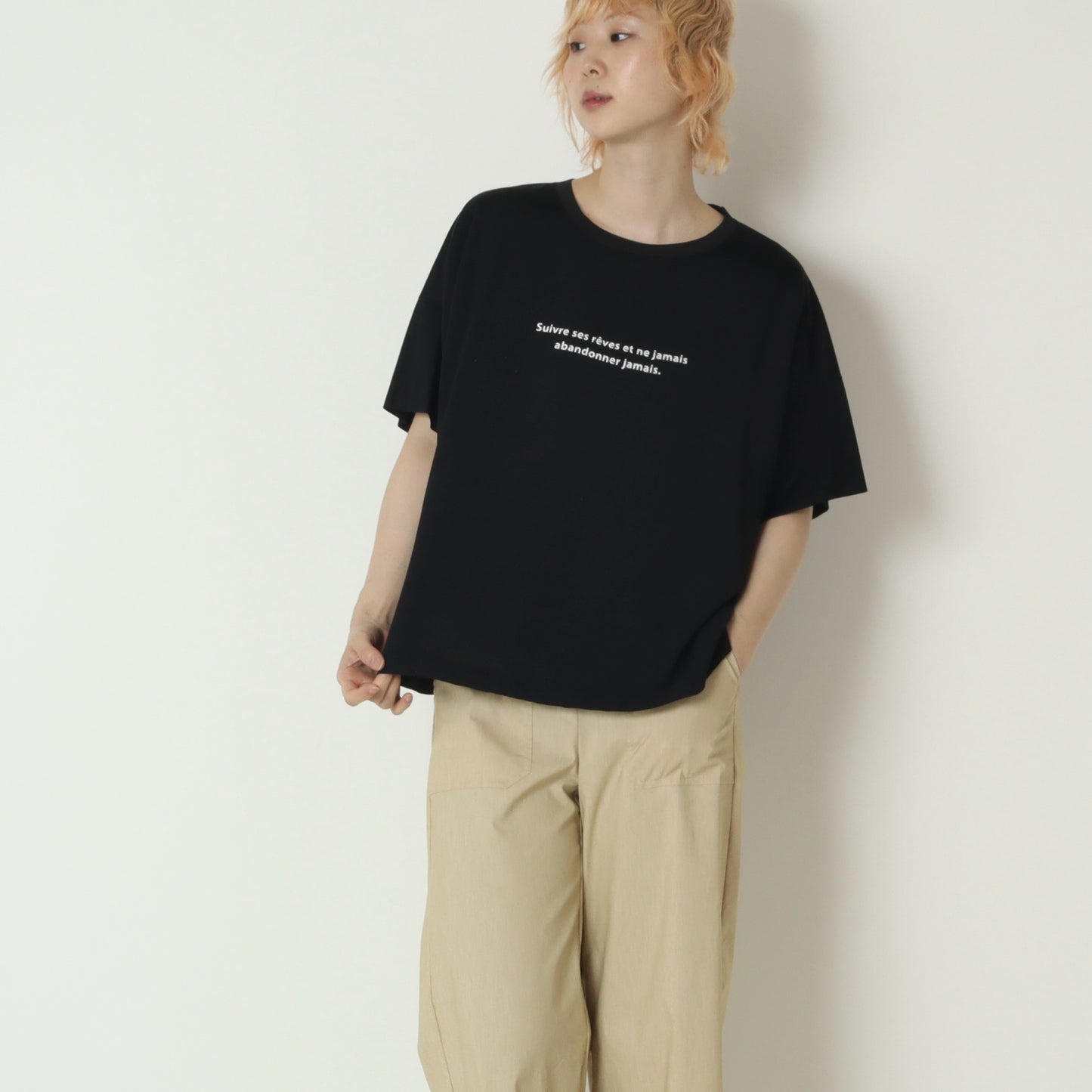 異素材ドッキングロゴカットソー　21268480