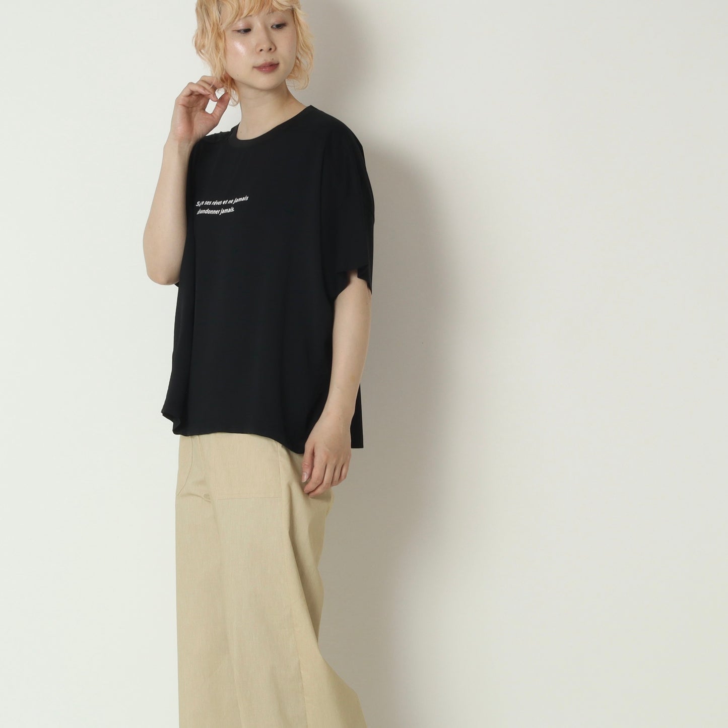 異素材ドッキングロゴカットソー　21268480