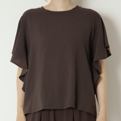 ストレッチシフォン袖フリルプルオーバー　80268303