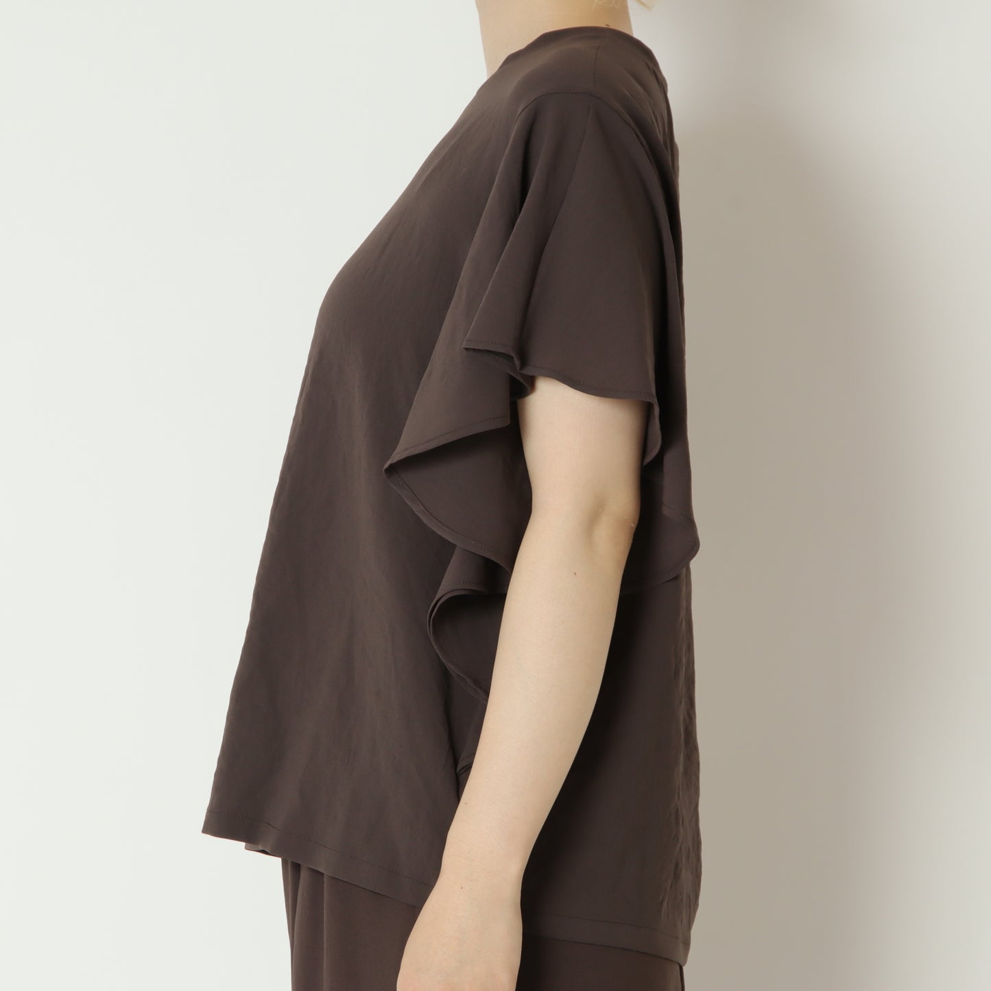 ストレッチシフォン袖フリルプルオーバー　80268303
