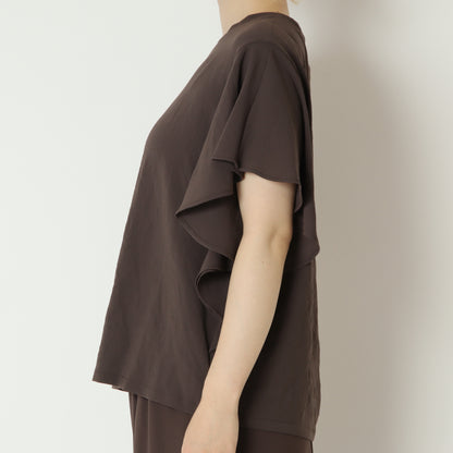 ストレッチシフォン袖フリルプルオーバー　80268303
