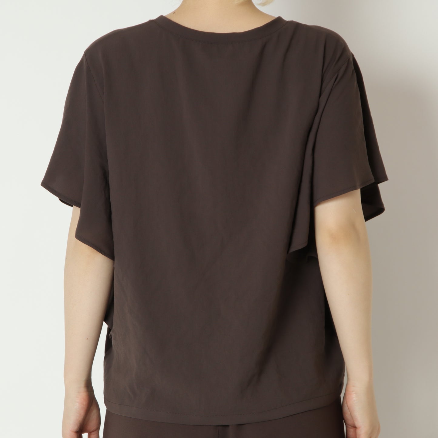 ストレッチシフォン袖フリルプルオーバー　80268303