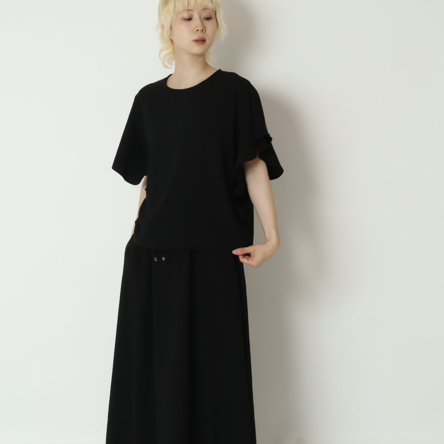 ストレッチシフォン袖フリルプルオーバー　80268303