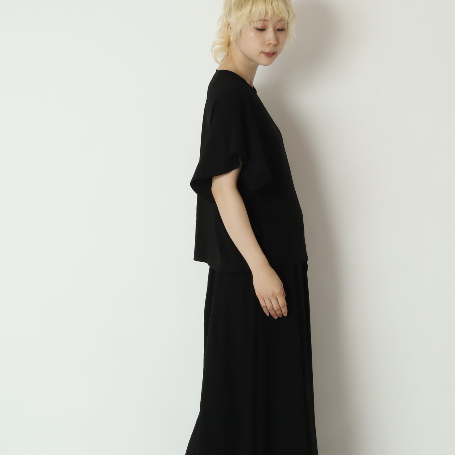 ストレッチシフォン袖フリルプルオーバー　80268303