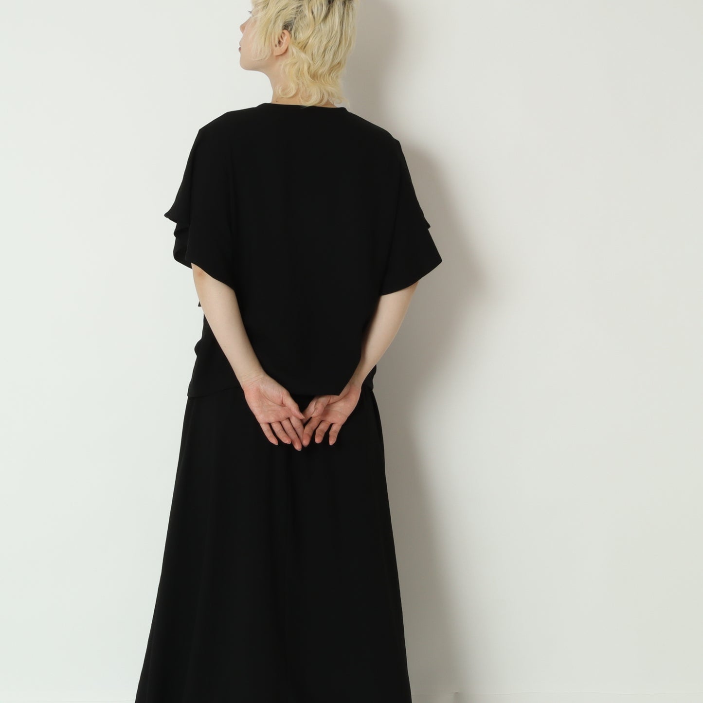 ストレッチシフォン袖フリルプルオーバー　80268303