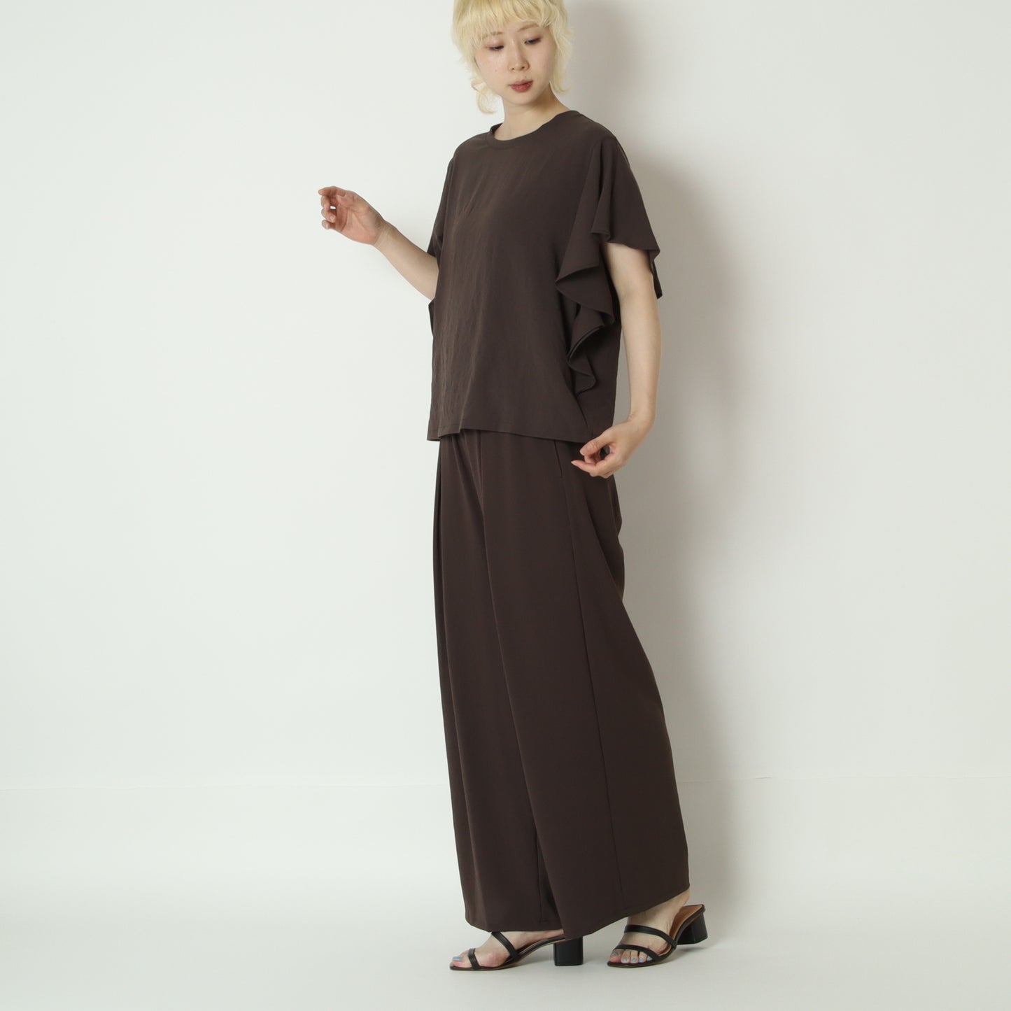 ストレッチシフォン袖フリルプルオーバー　80268303