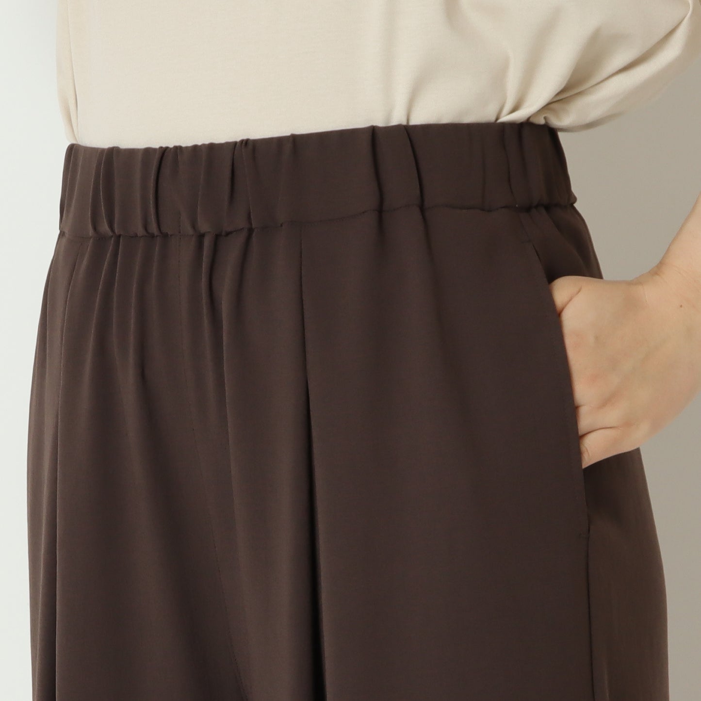 ストレッチシフォンタックパンツ　80268309