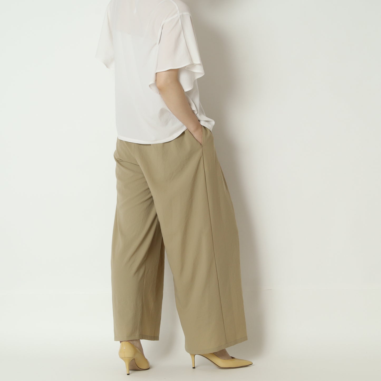 ストレッチシフォンタックパンツ　80268309