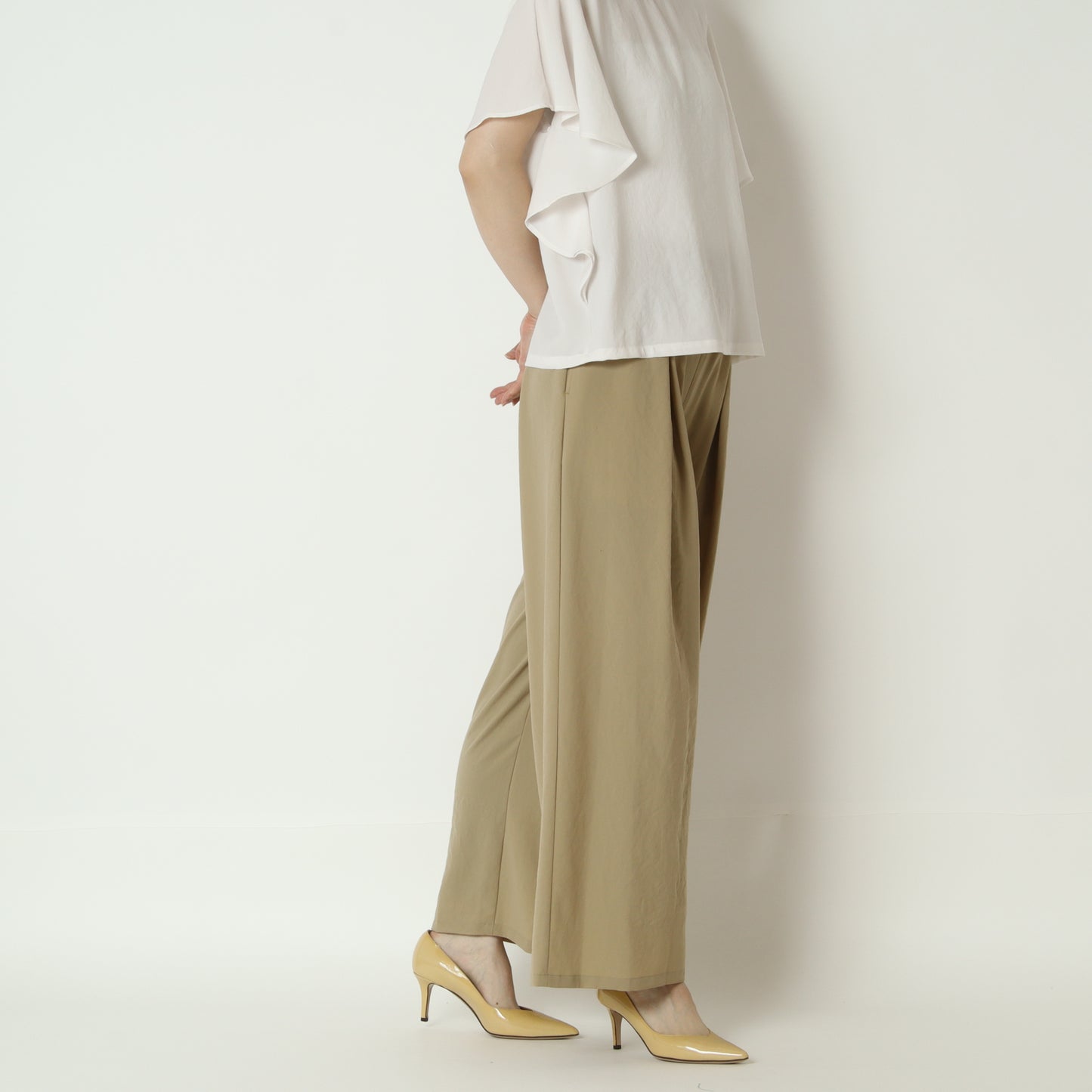 ストレッチシフォンタックパンツ　80268309
