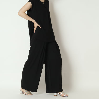 ストレッチシフォンタックパンツ　80268309