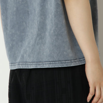 パウダー加工フリルスリーブTシャツ　80268384