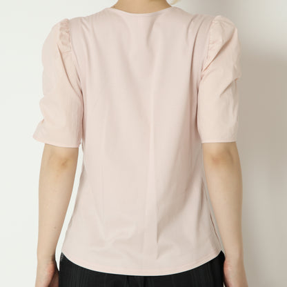 ギャザーパフスリーブTシャツ　80268390