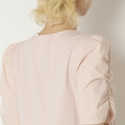 ギャザーパフスリーブTシャツ　80268390