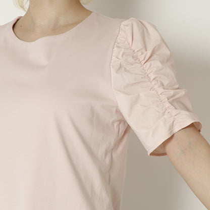 ギャザーパフスリーブTシャツ　80268390