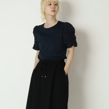 ギャザーパフスリーブTシャツ　80268390