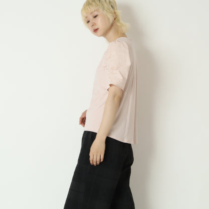 ギャザーパフスリーブTシャツ　80268390