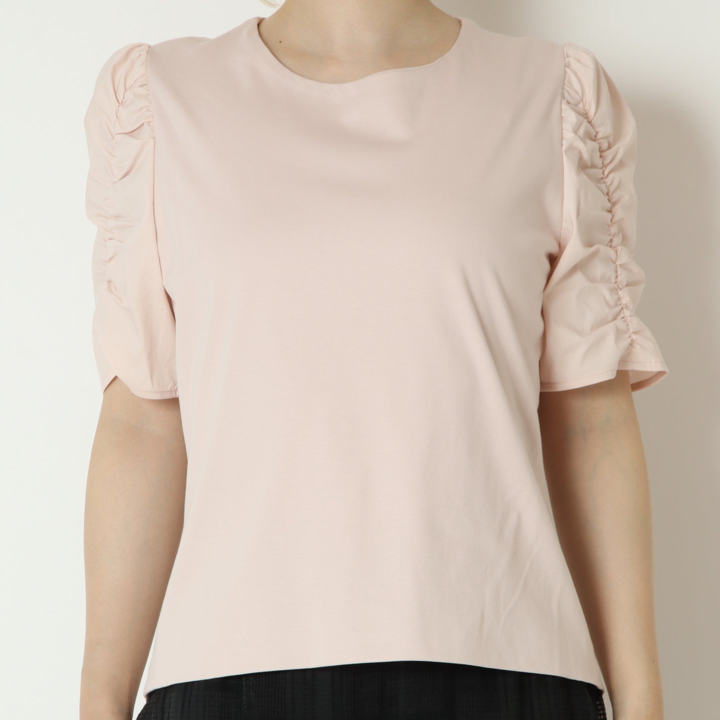 ギャザーパフスリーブTシャツ　80268390
