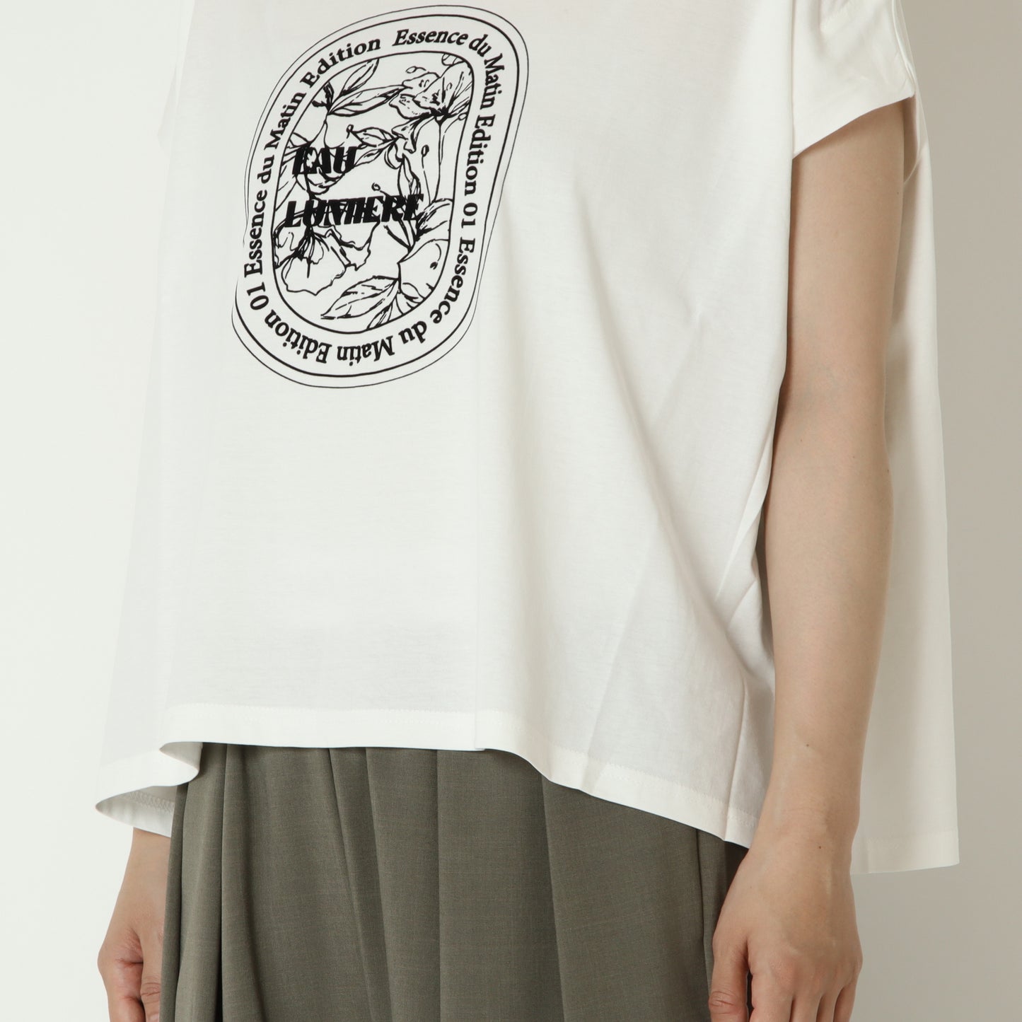フロッキープリントTシャツ　80268324
